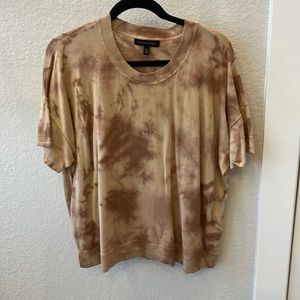 Banana Republic Linen Blend S/S Sweater, Mauve Tie Dye, XXL